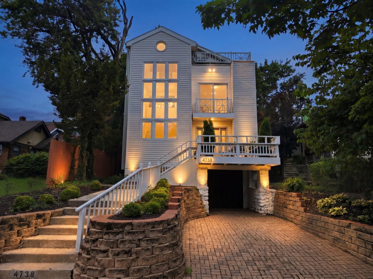 The same home edited to a virtual twilight