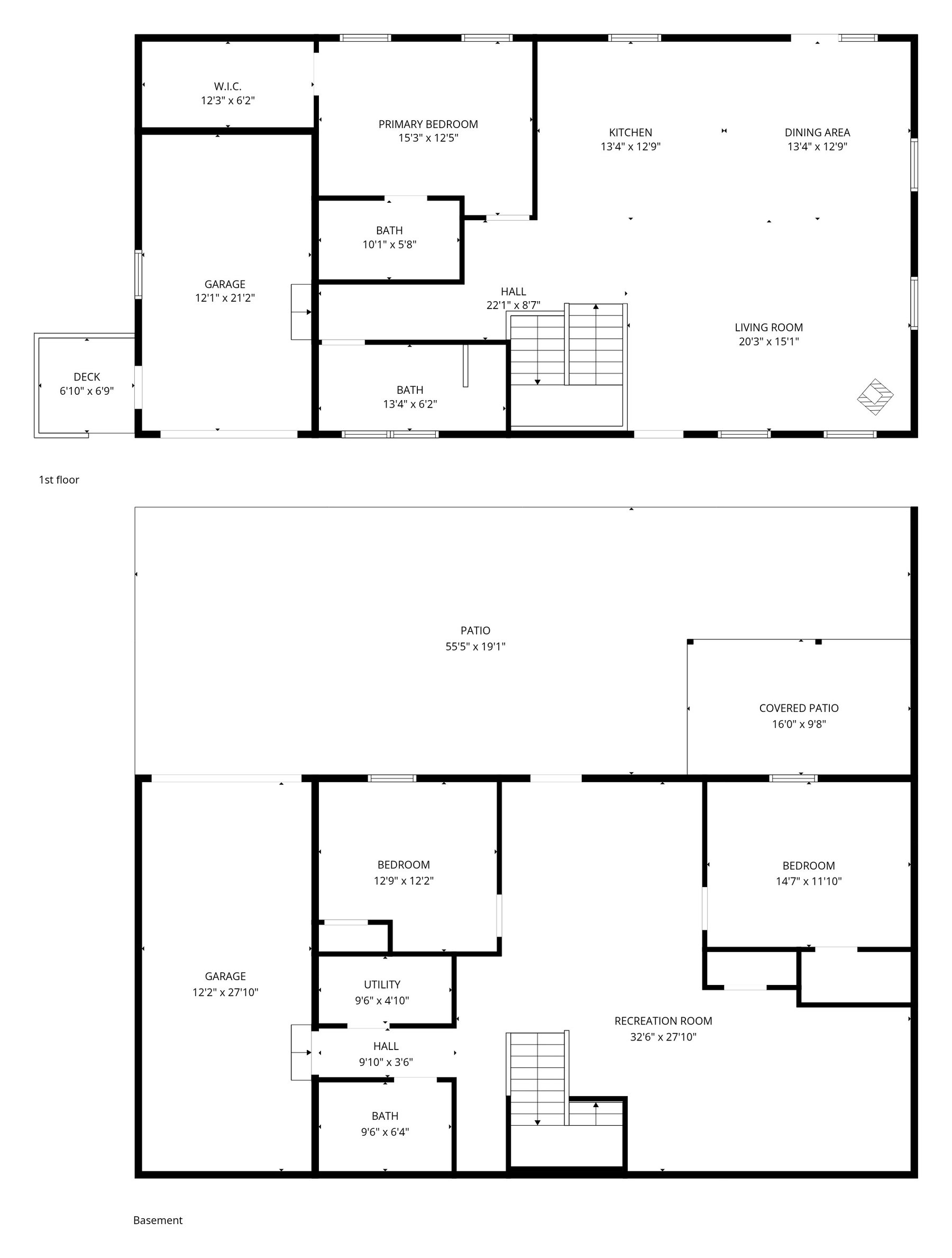 36408 Bynum Spur Rd House 1 – All Levels floor plan with measurements