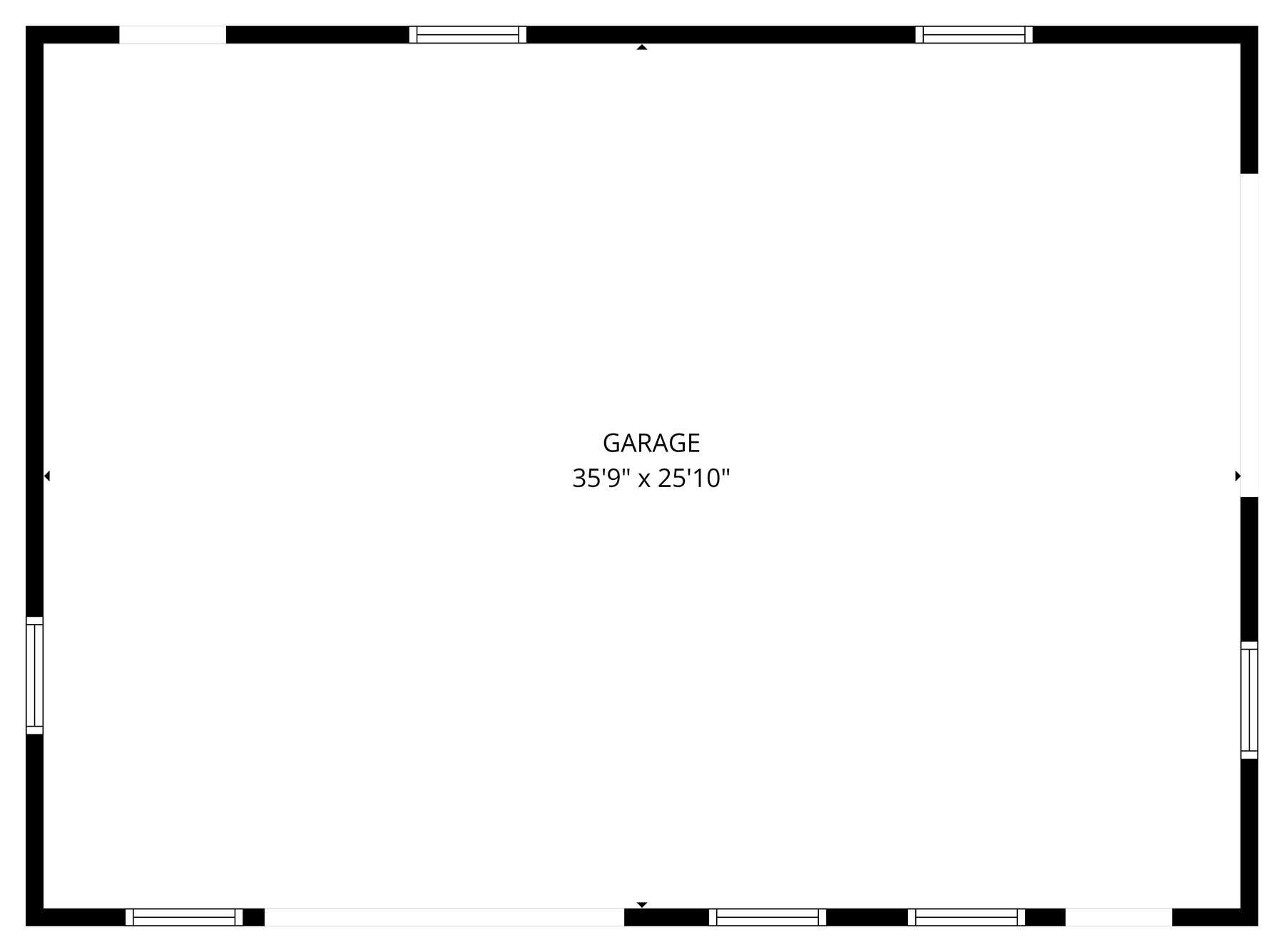 36408 Bynum Spur Rd House 1 – Detached Garage floor plan with measurements