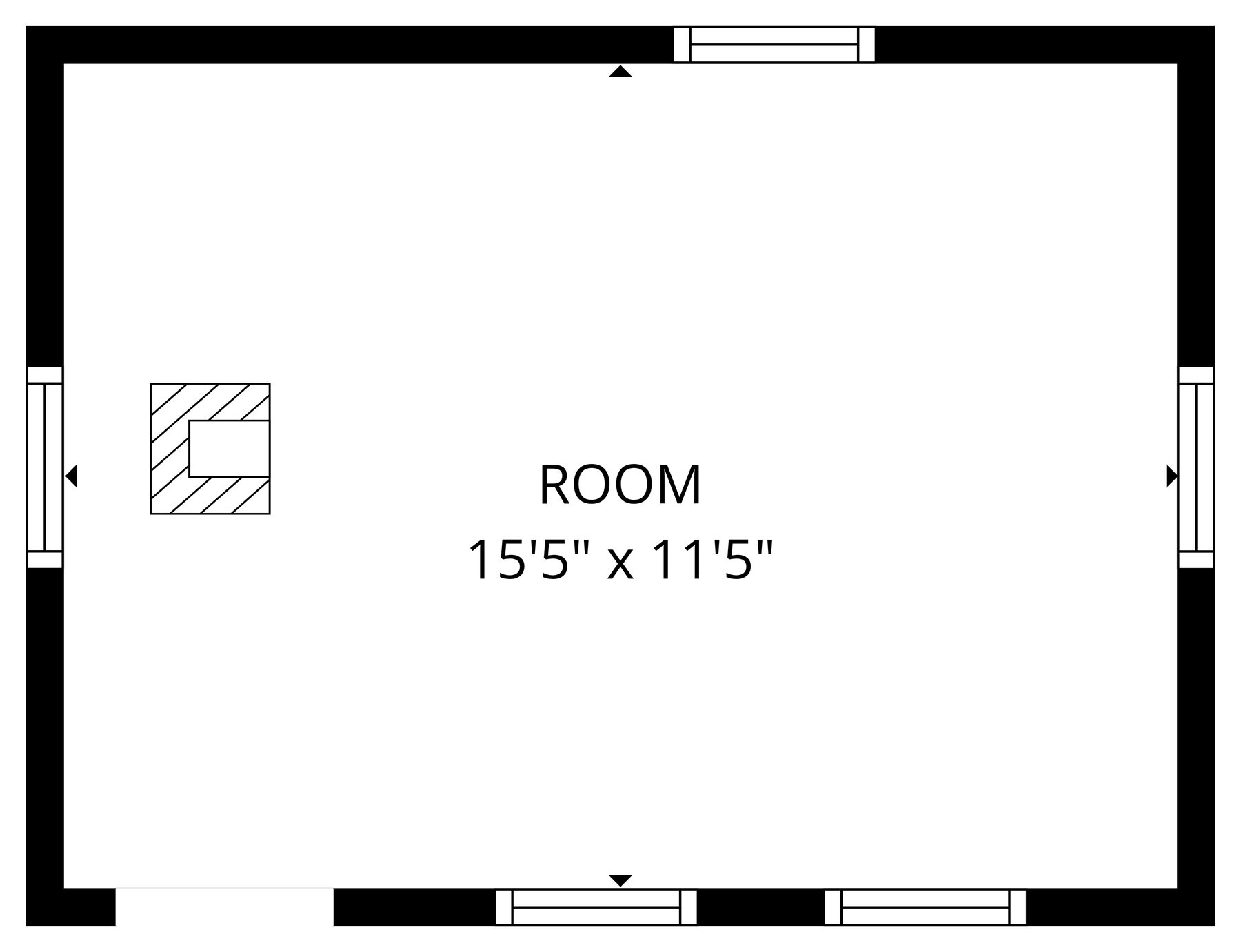 36408 Bynum Spur Rd Fishing Cabin floor plan with measurements